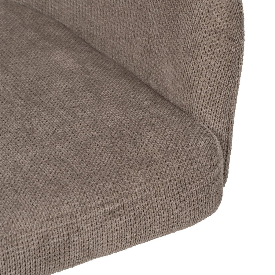SILLA TAUPE GIRATORIA TEJIDO-METAL 59,50 X 62 X 83,50 CM