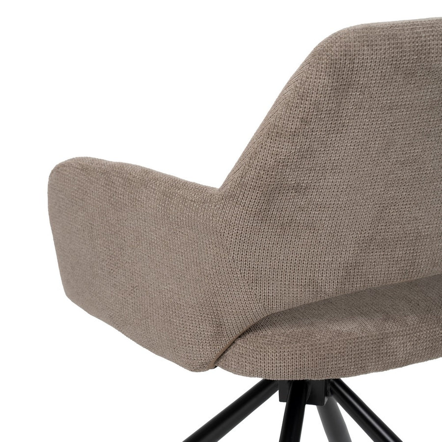 SILLA TAUPE GIRATORIA TEJIDO-METAL 59,50 X 62 X 83,50 CM