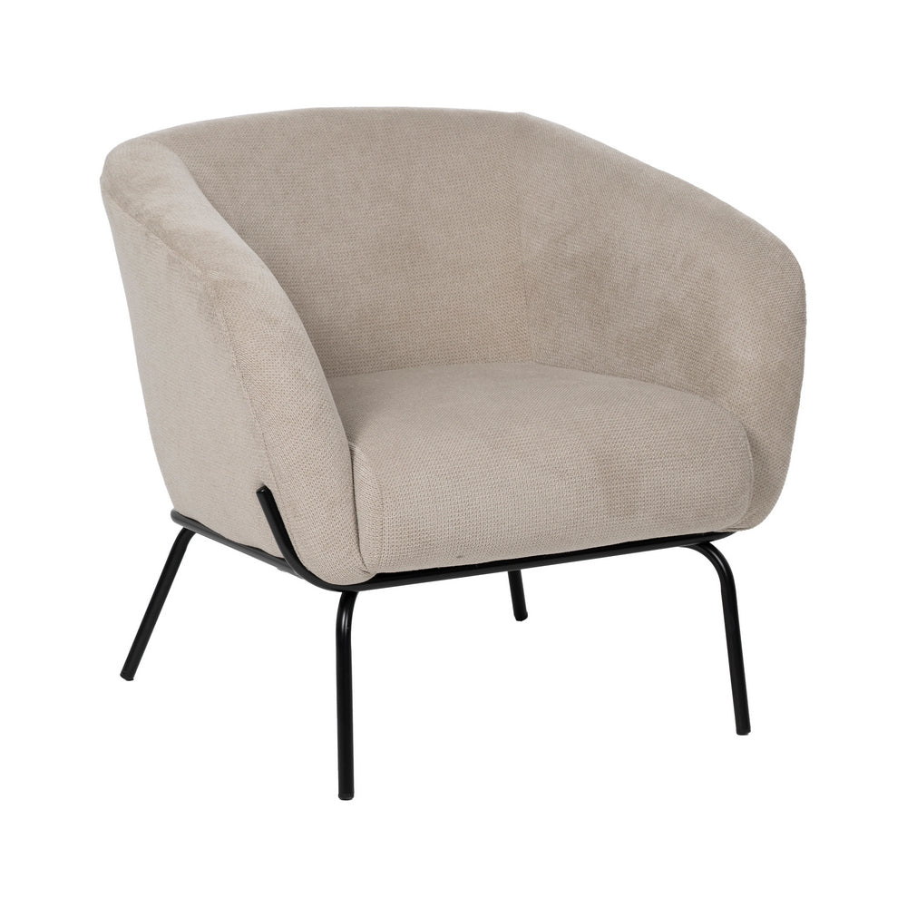 SILL�N BEIGE TEJIDO-METAL 77 X 72 X 68 CM