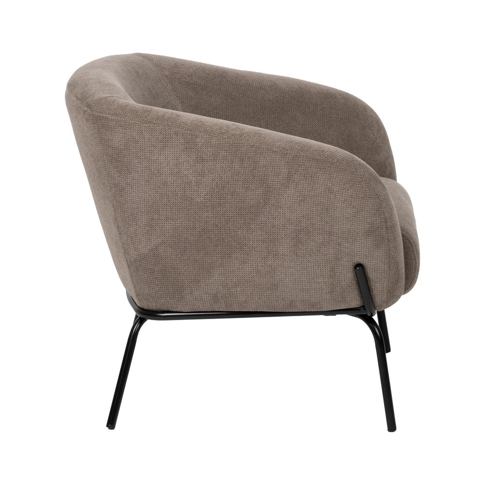 SILLÓN TAUPE TEJIDO-METAL 77 X 72 X 68 CM