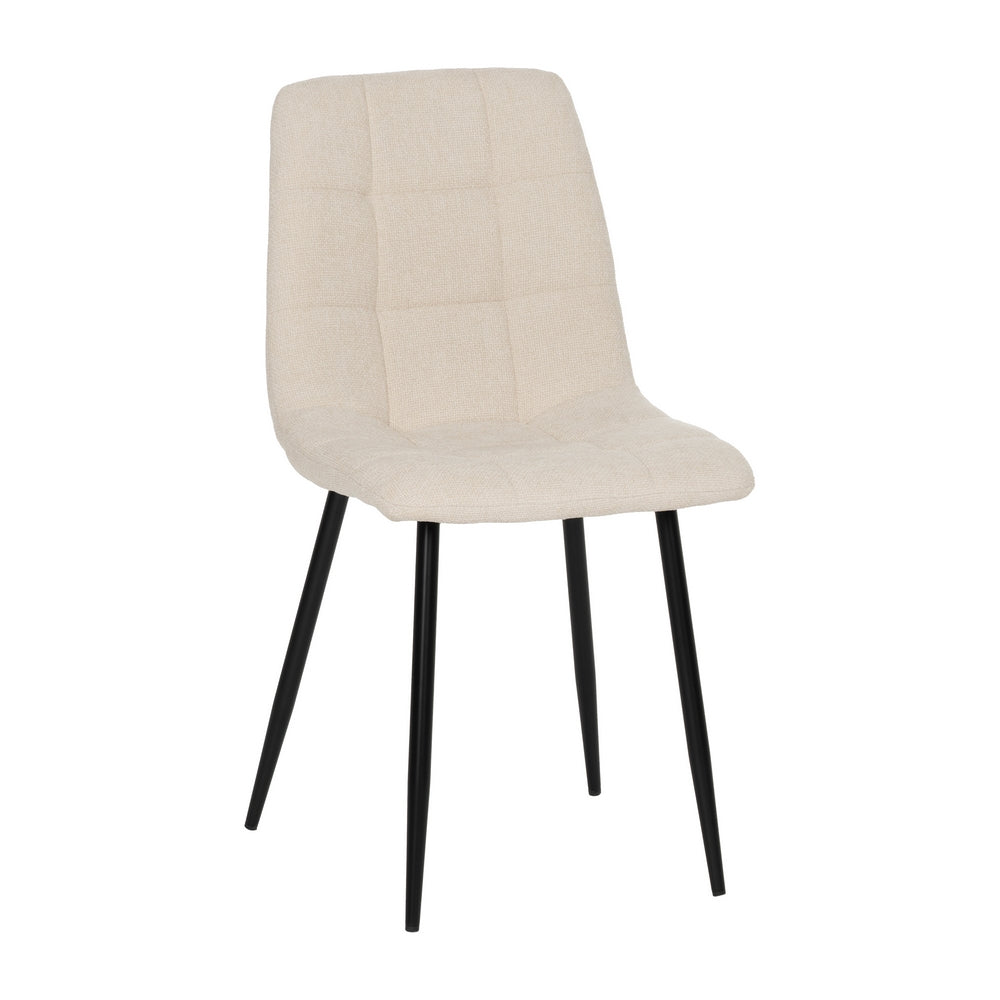 SILLA BLANCO TEJIDO-METAL CONTRACT 44 X 42 X 89 CM