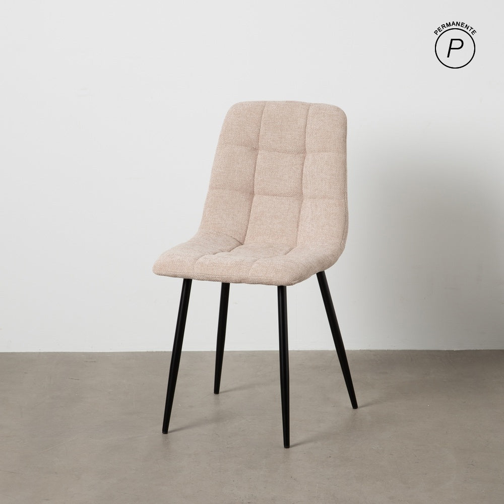 SILLA BEIGE TEJIDO-METAL CONTRACT 44 X 42 X 89 CM