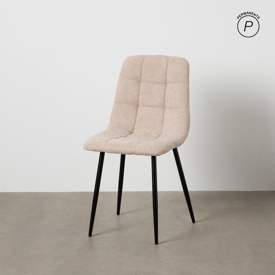 SILLA BEIGE TEJIDO-METAL CONTRACT 44 X 42 X 89 CM