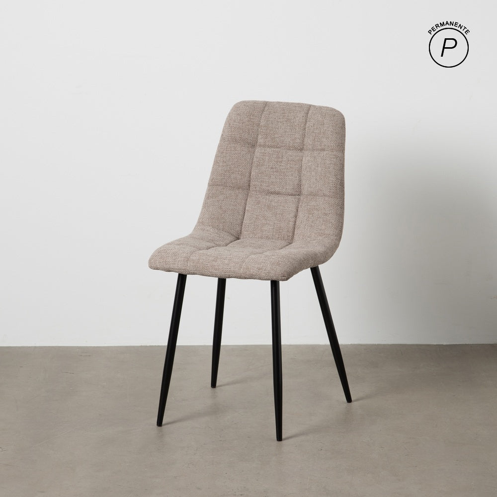 SILLA TAUPE TEJIDO-METAL CONTRACT 44 X 42 X 89 CM