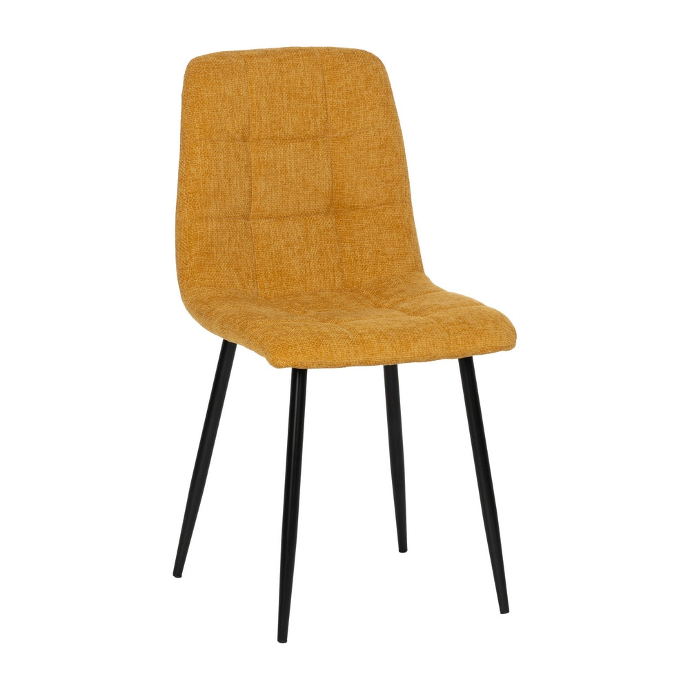 SILLA AMARILLO TEJIDO-METAL CONTRACT 44 X 42 X 89 CM