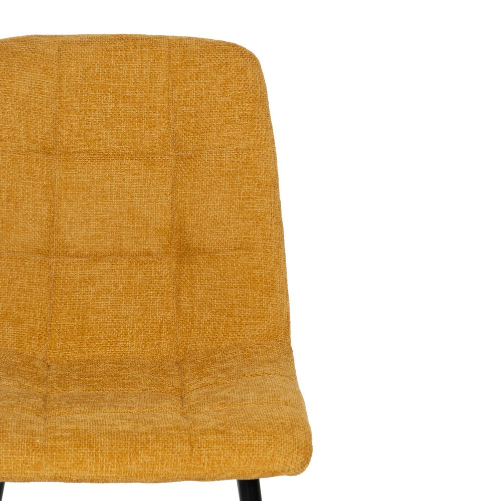 SILLA AMARILLO TEJIDO-METAL CONTRACT 44 X 42 X 89 CM