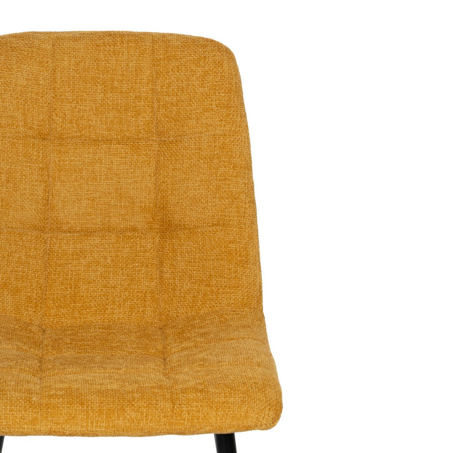 SILLA AMARILLO TEJIDO-METAL CONTRACT 44 X 42 X 89 CM