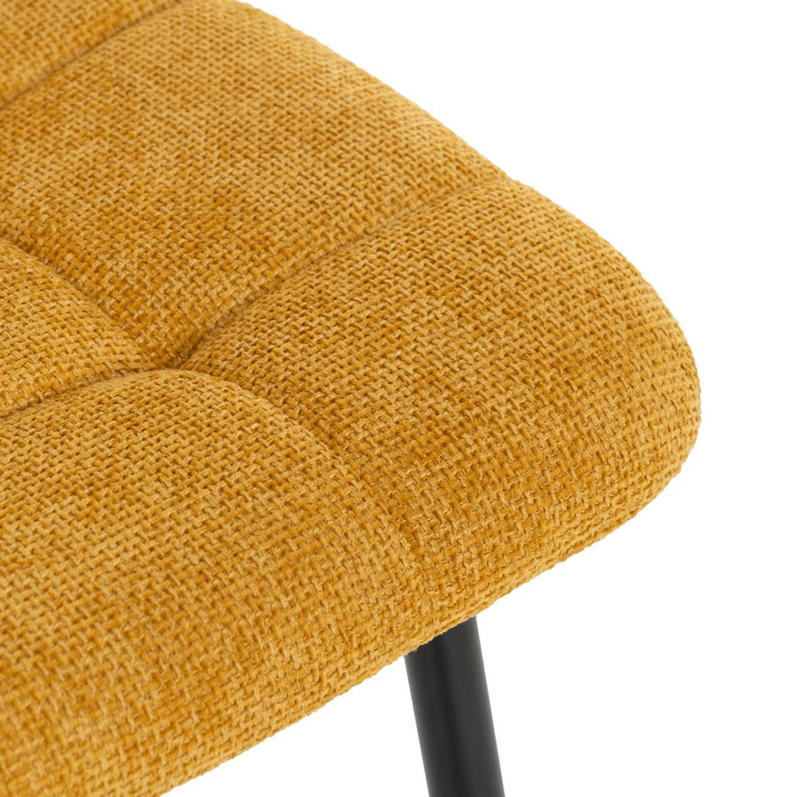 SILLA AMARILLO TEJIDO-METAL CONTRACT 44 X 42 X 89 CM