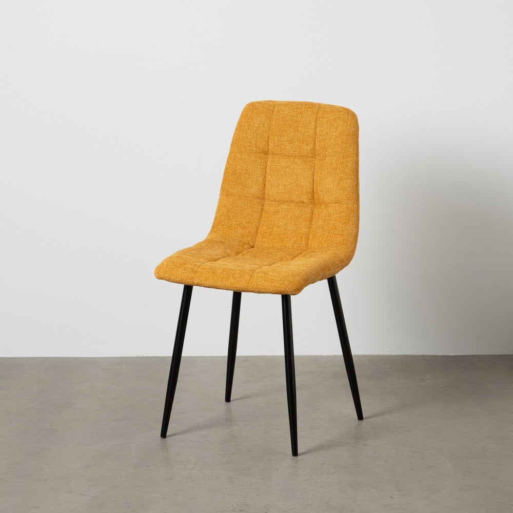 SILLA AMARILLO TEJIDO-METAL CONTRACT 44 X 42 X 89 CM