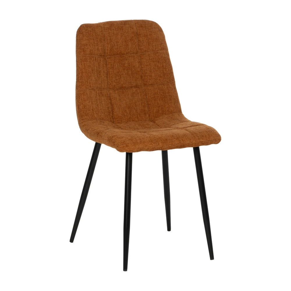 SILLA MARRÓN TEJIDO-METAL CONTRACT 44 X 42 X 89 CM