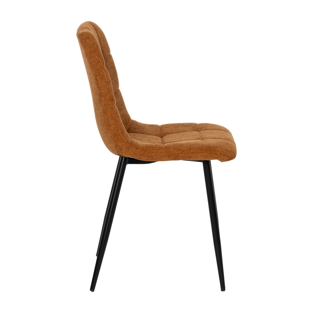 SILLA MARRÓN TEJIDO-METAL CONTRACT 44 X 42 X 89 CM