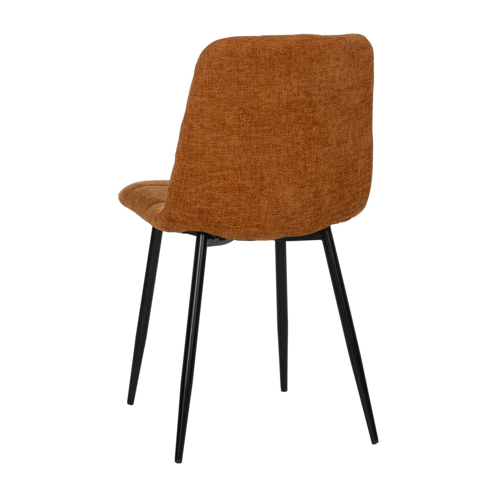 SILLA MARRÓN TEJIDO-METAL CONTRACT 44 X 42 X 89 CM