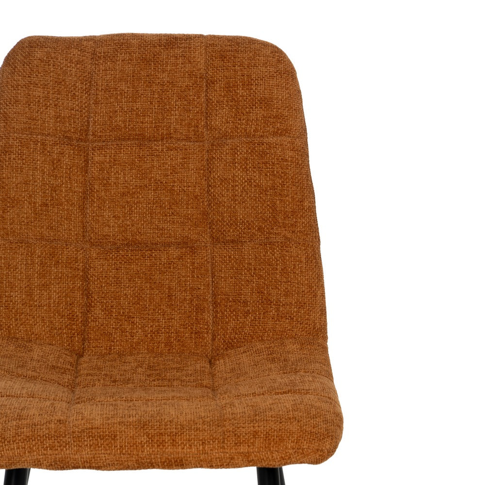 SILLA MARRÓN TEJIDO-METAL CONTRACT 44 X 42 X 89 CM
