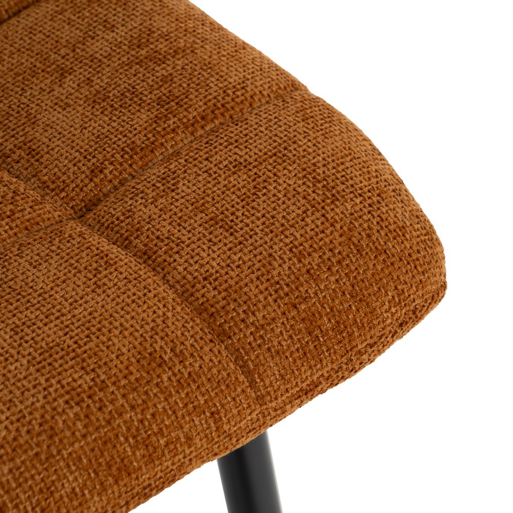 SILLA MARRÓN TEJIDO-METAL CONTRACT 44 X 42 X 89 CM