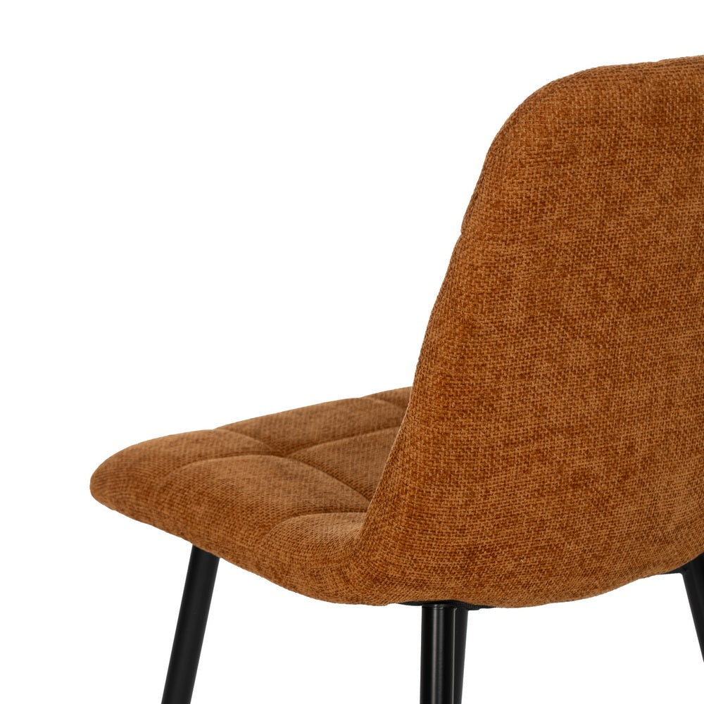 SILLA MARRÓN TEJIDO-METAL CONTRACT 44 X 42 X 89 CM
