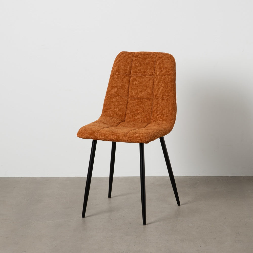 SILLA MARRÓN TEJIDO-METAL CONTRACT 44 X 42 X 89 CM