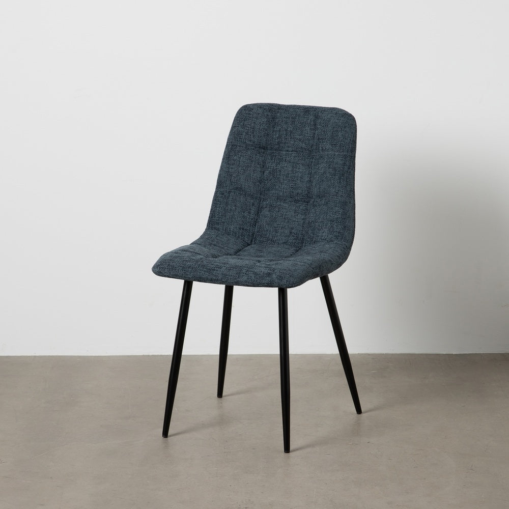 SILLA AZUL TEJIDO-METAL CONTRACT 44 X 42 X 89 CM