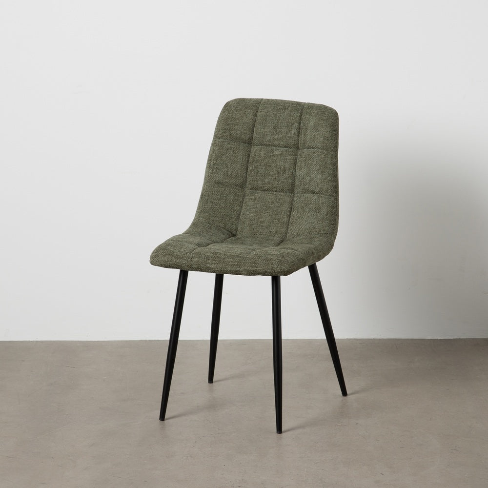 SILLA VERDE TEJIDO-METAL CONTRACT 44 X 42 X 89 CM