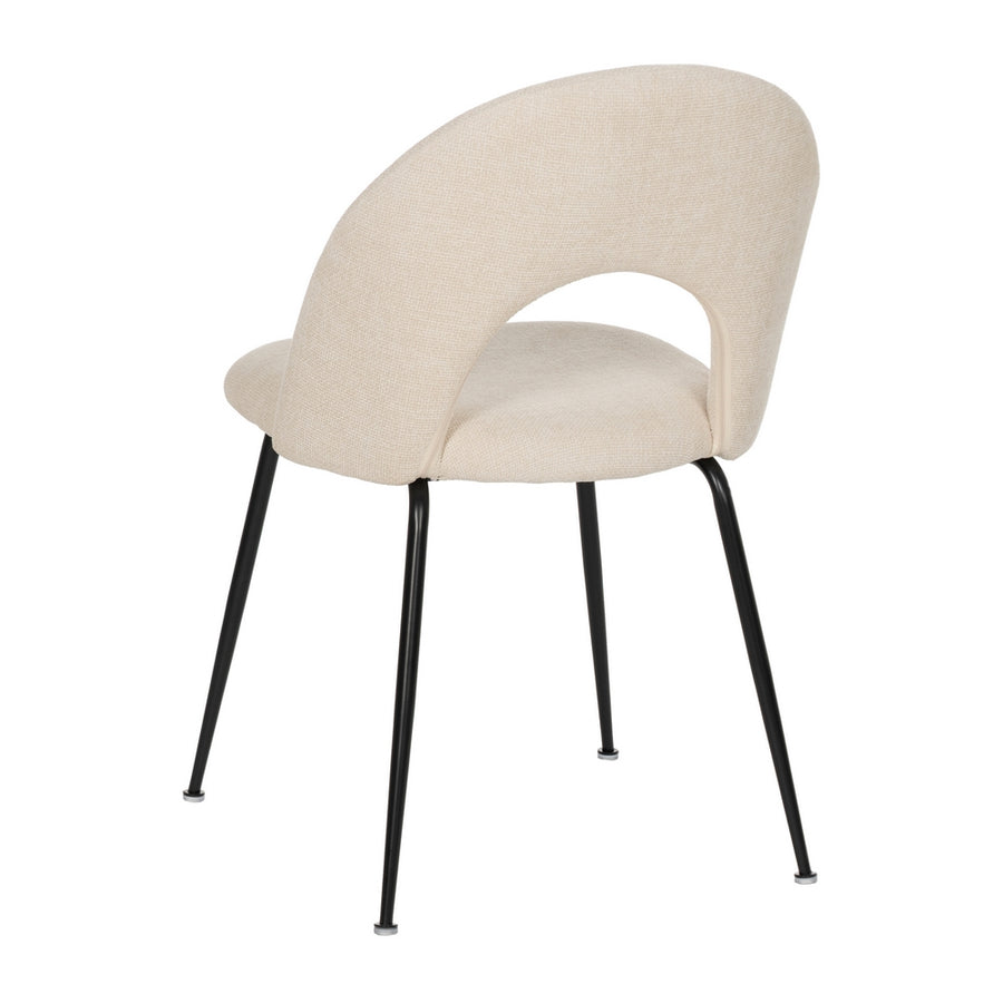 WHITE FABRIC-METAL CONTRACT CHAIR 49 X 60 X 81 CM