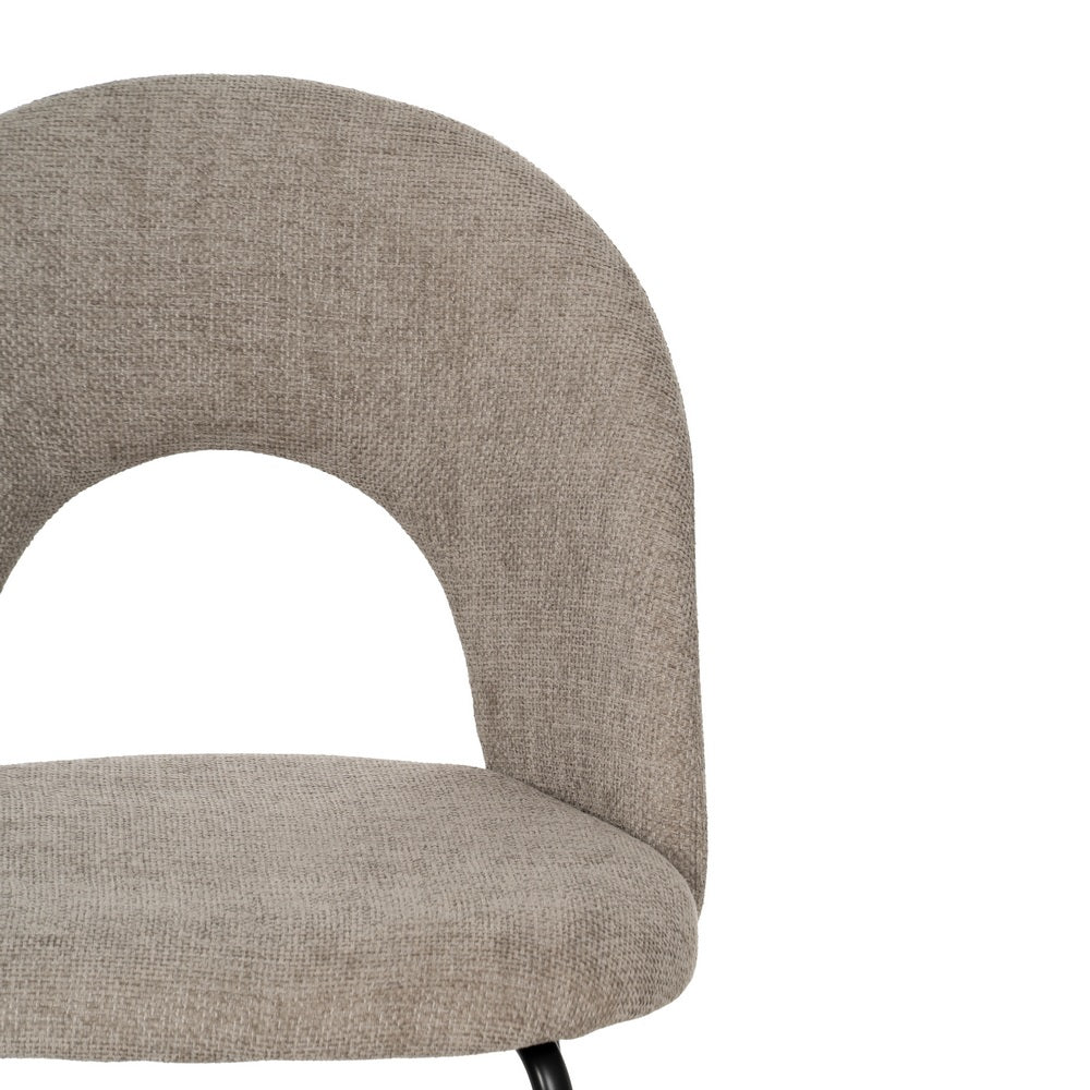 SILLA TAUPE TEJIDO-METAL CONTRACT 49 X 60 X 81 CM
