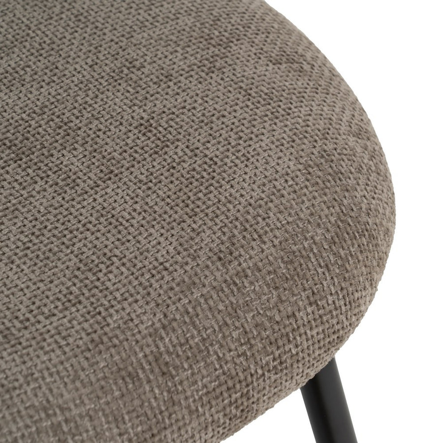 SILLA TAUPE TEJIDO-METAL CONTRACT 49 X 60 X 81 CM