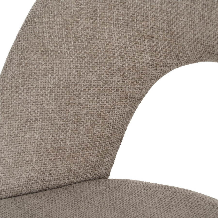SILLA TAUPE TEJIDO-METAL CONTRACT 49 X 60 X 81 CM