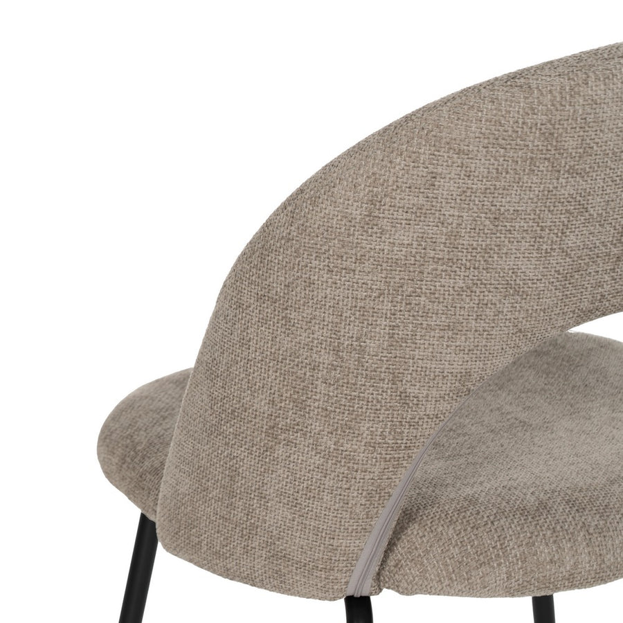 SILLA TAUPE TEJIDO-METAL CONTRACT 49 X 60 X 81 CM