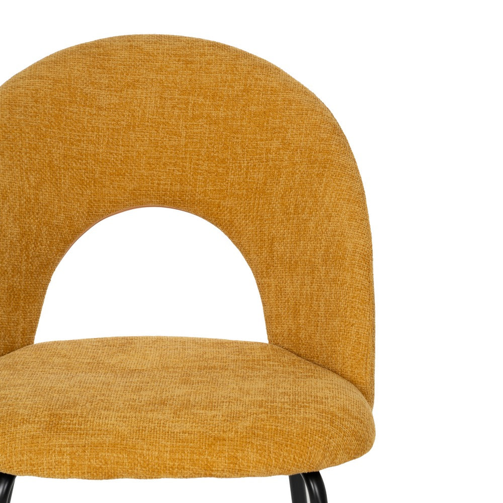 SILLA AMARILLO TEJIDO-METAL CONTRACT 49 X 60 X 81 CM