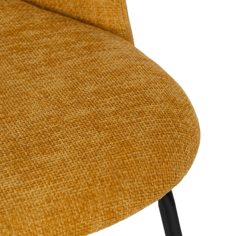 SILLA AMARILLO TEJIDO-METAL CONTRACT 49 X 60 X 81 CM