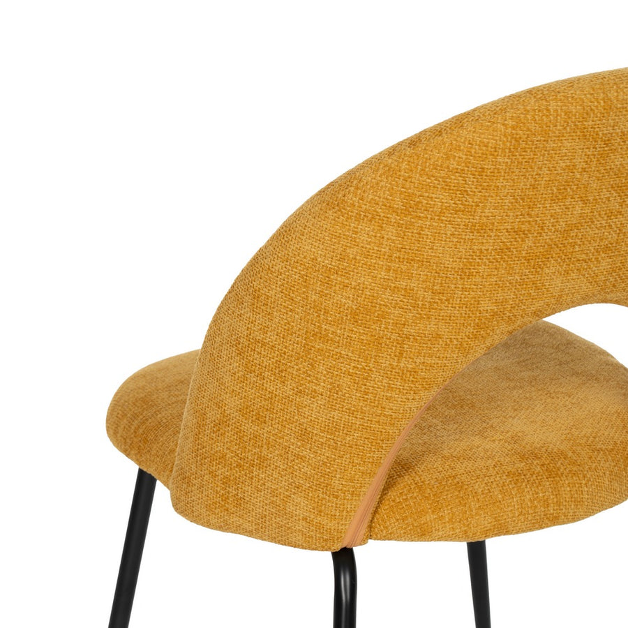 SILLA AMARILLO TEJIDO-METAL CONTRACT 49 X 60 X 81 CM