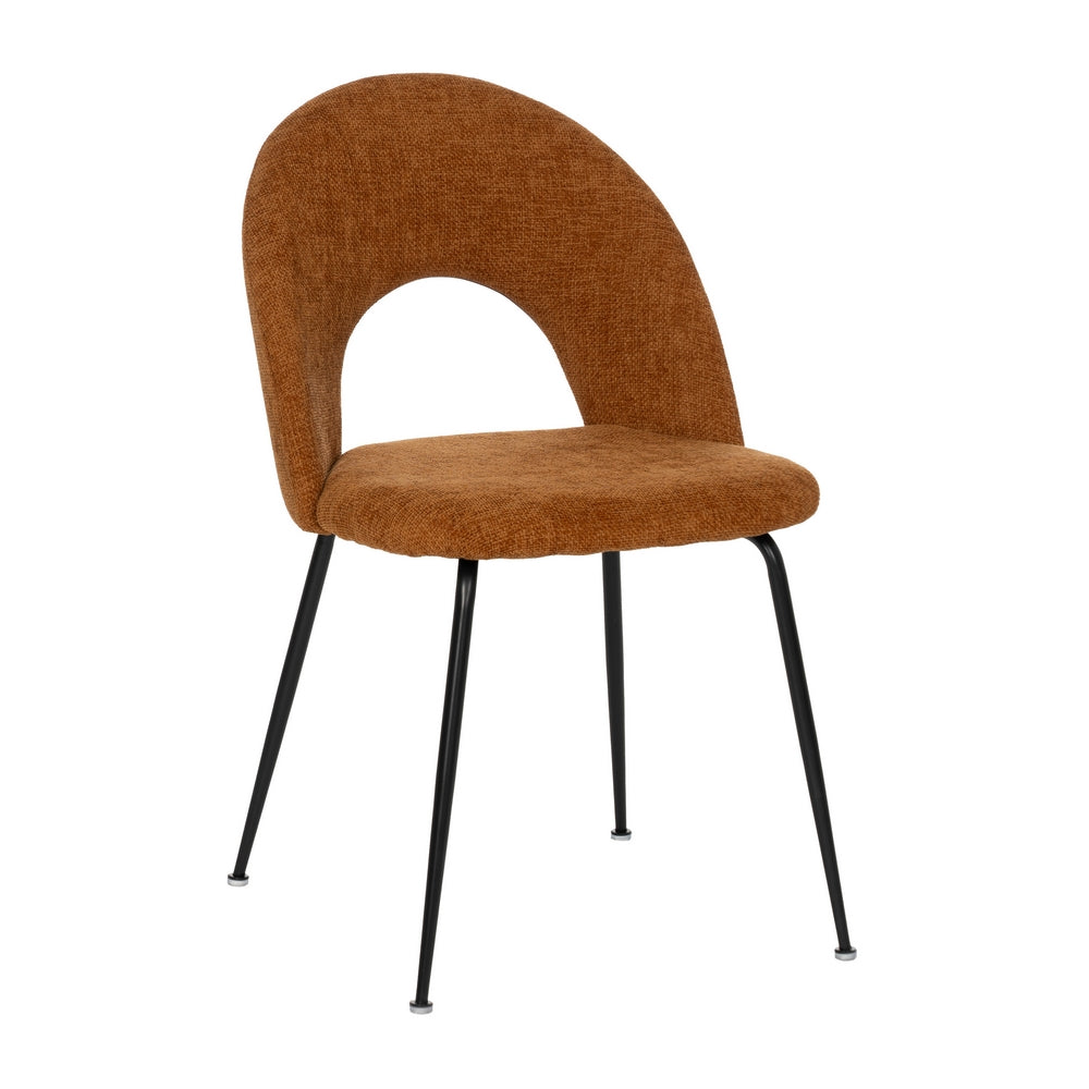 SILLA MARRÓN TEJIDO-METAL CONTRACT 49 X 60 X 81 CM