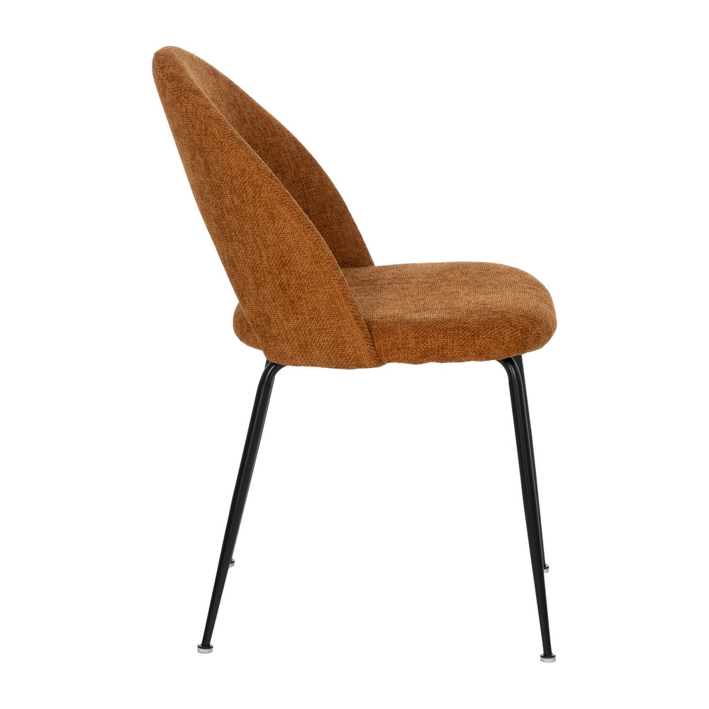 SILLA MARRÓN TEJIDO-METAL CONTRACT 49 X 60 X 81 CM
