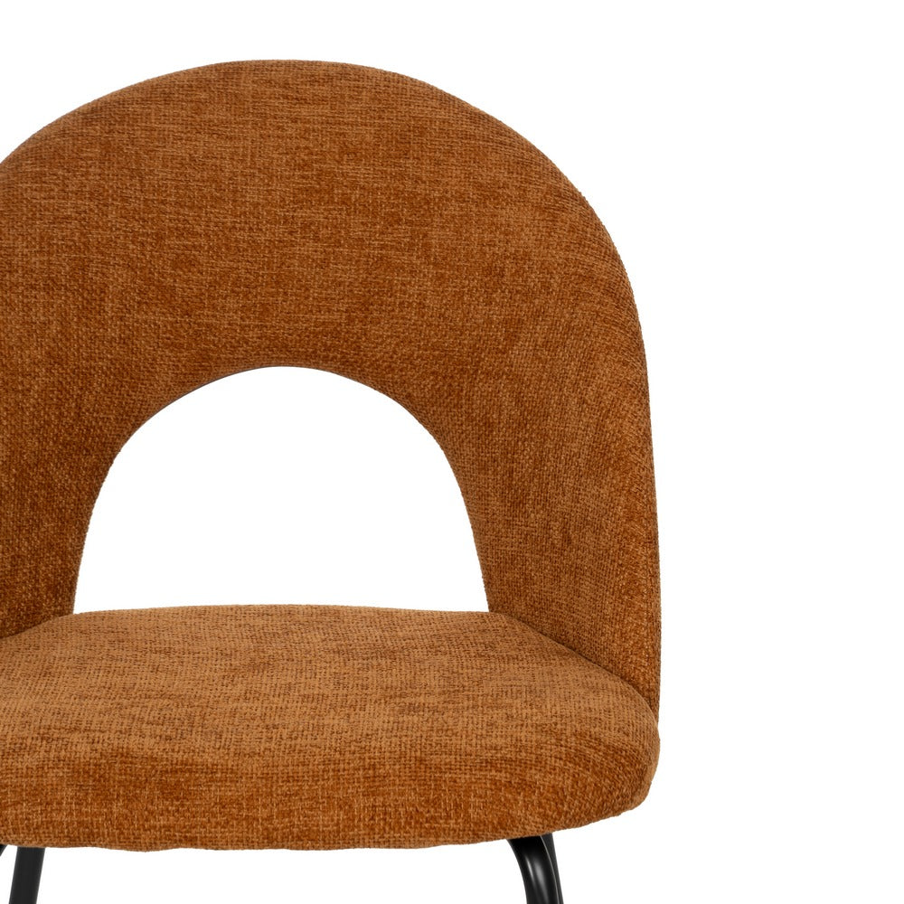 SILLA MARRÓN TEJIDO-METAL CONTRACT 49 X 60 X 81 CM