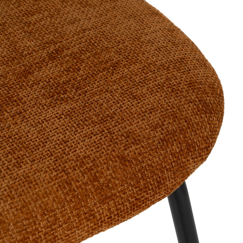 SILLA MARRÓN TEJIDO-METAL CONTRACT 49 X 60 X 81 CM