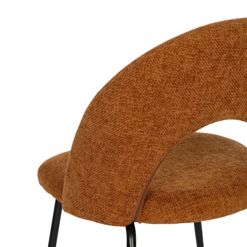 SILLA MARRÓN TEJIDO-METAL CONTRACT 49 X 60 X 81 CM