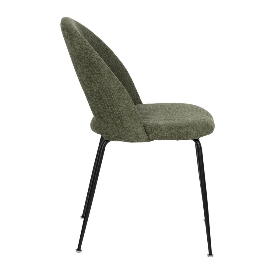 SILLA VERDE TEJIDO-METAL CONTRACT 49 X 60 X 81 CM