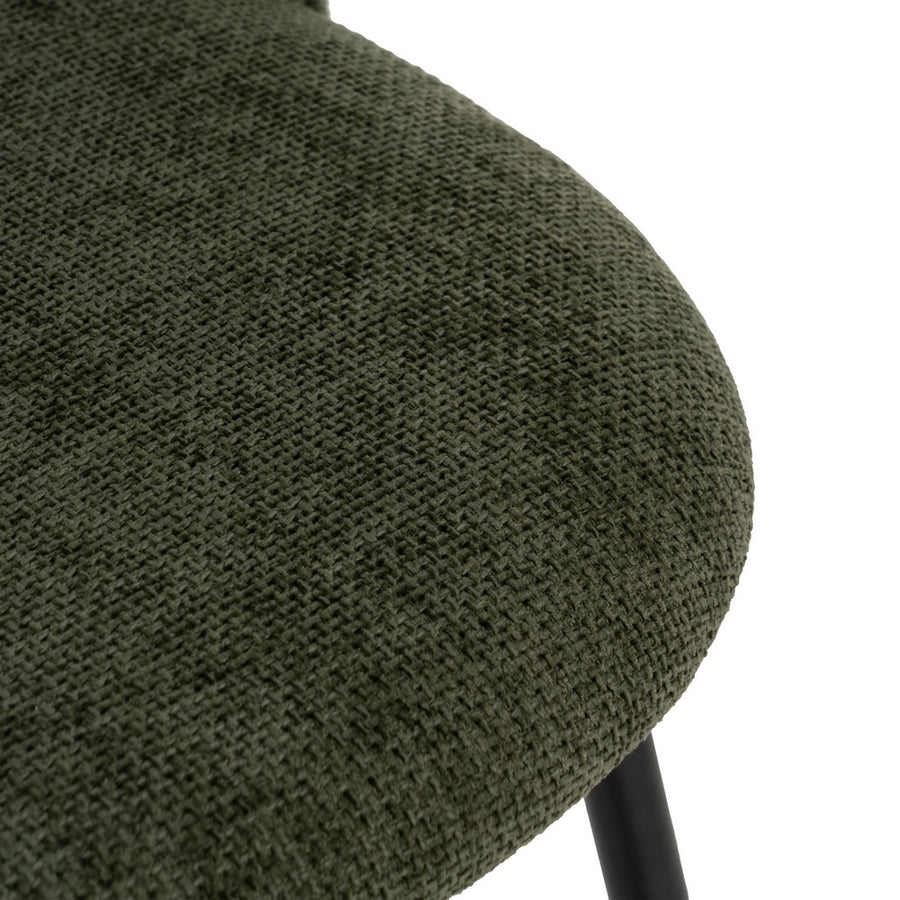 SILLA VERDE TEJIDO-METAL CONTRACT 49 X 60 X 81 CM