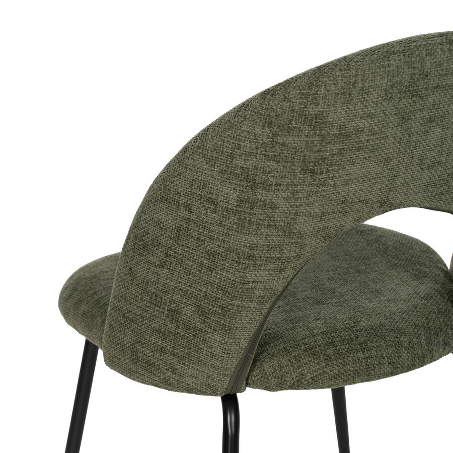 SILLA VERDE TEJIDO-METAL CONTRACT 49 X 60 X 81 CM