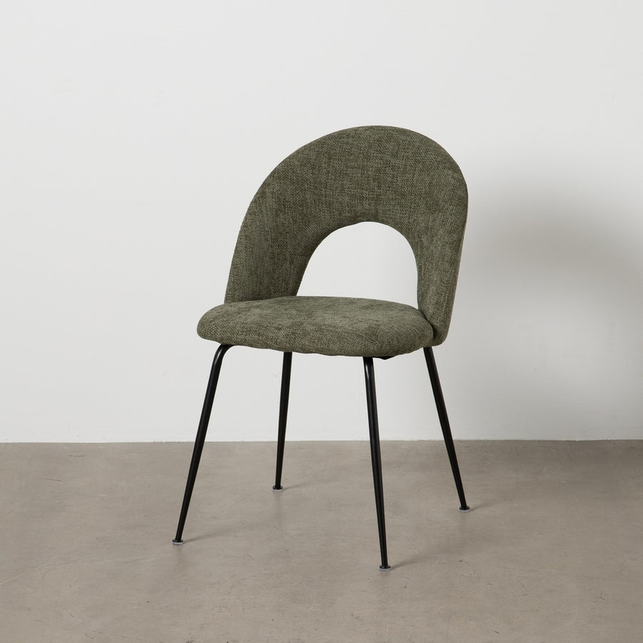 SILLA VERDE TEJIDO-METAL CONTRACT 49 X 60 X 81 CM