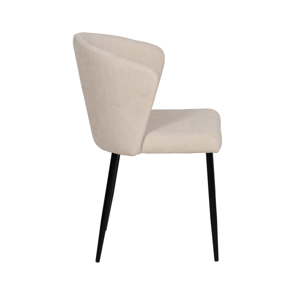 SILLA BLANCO TEJIDO-METAL CONTRACT 52,50 X 55 X 80 CM