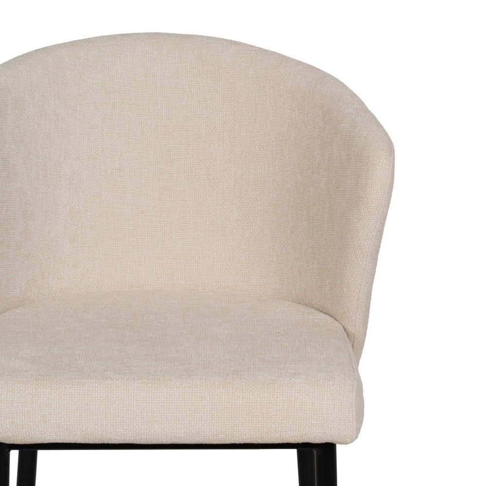 SILLA BLANCO TEJIDO-METAL CONTRACT 52,50 X 55 X 80 CM
