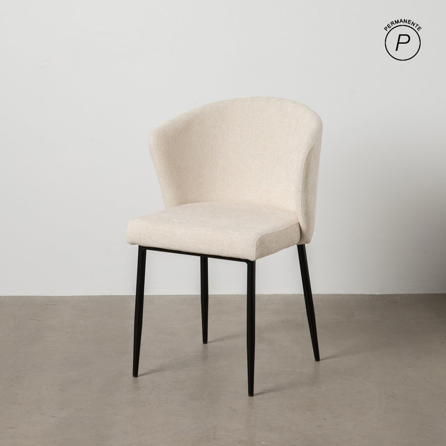 SILLA BLANCO TEJIDO-METAL CONTRACT 52,50 X 55 X 80 CM