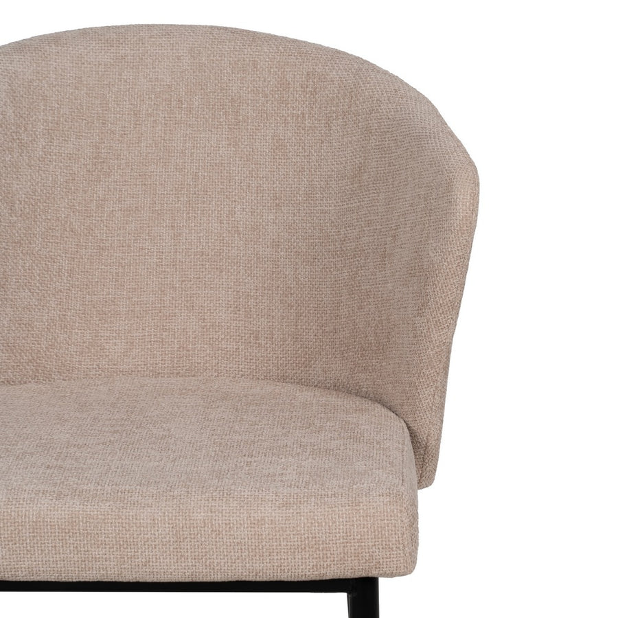 SILLA BEIGE TEJIDO-METAL CONTRACT 52,50 X 55 X 80 CM