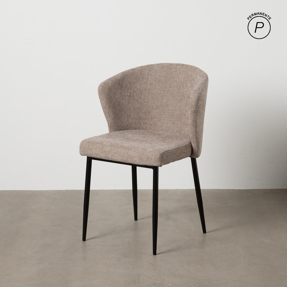 SILLA TAUPE TEJIDO-METAL CONTRACT 52,50 X 55 X 80 CM