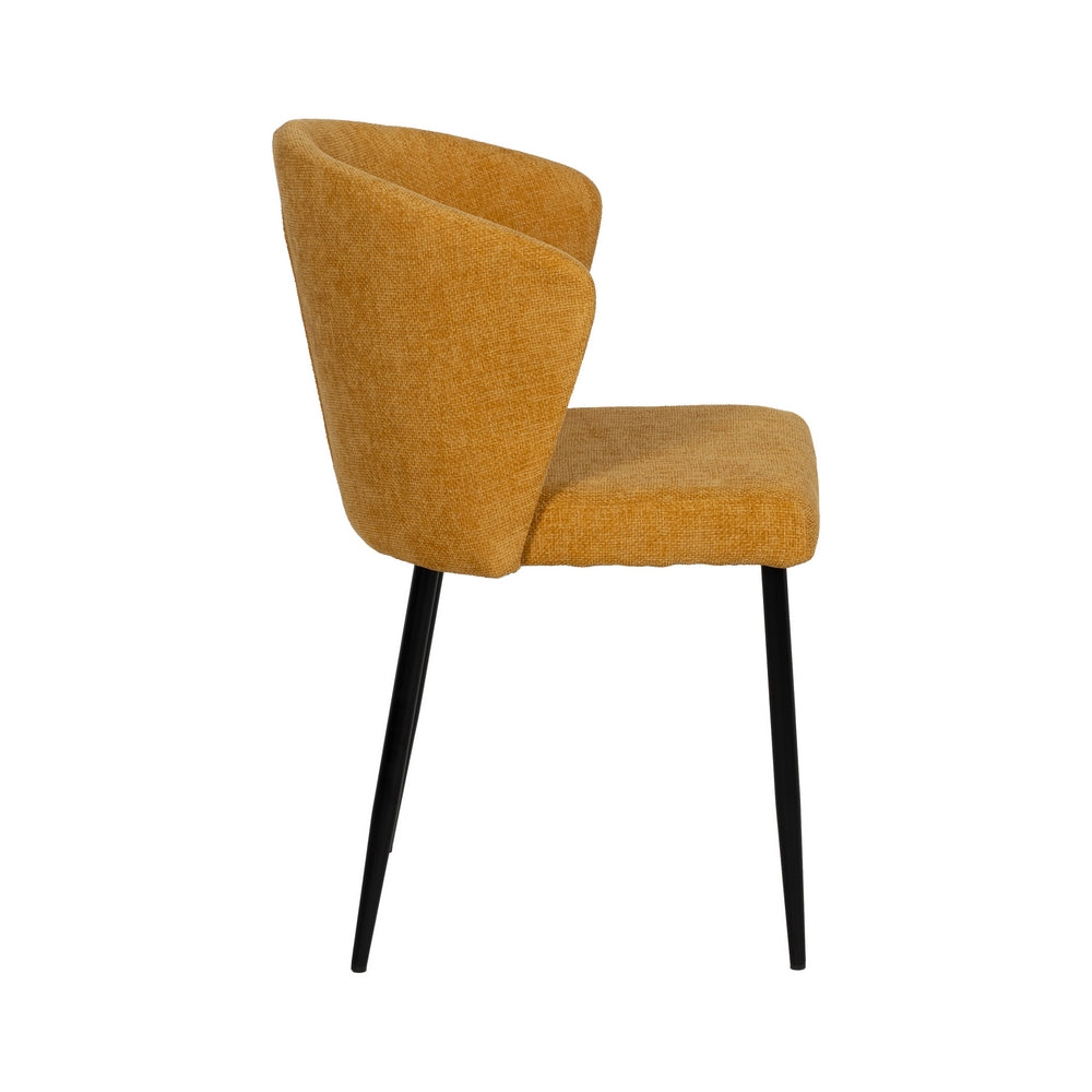 SILLA AMARILLO TEJIDO-METAL CONTRACT 52,50 X 55 X 80 CM