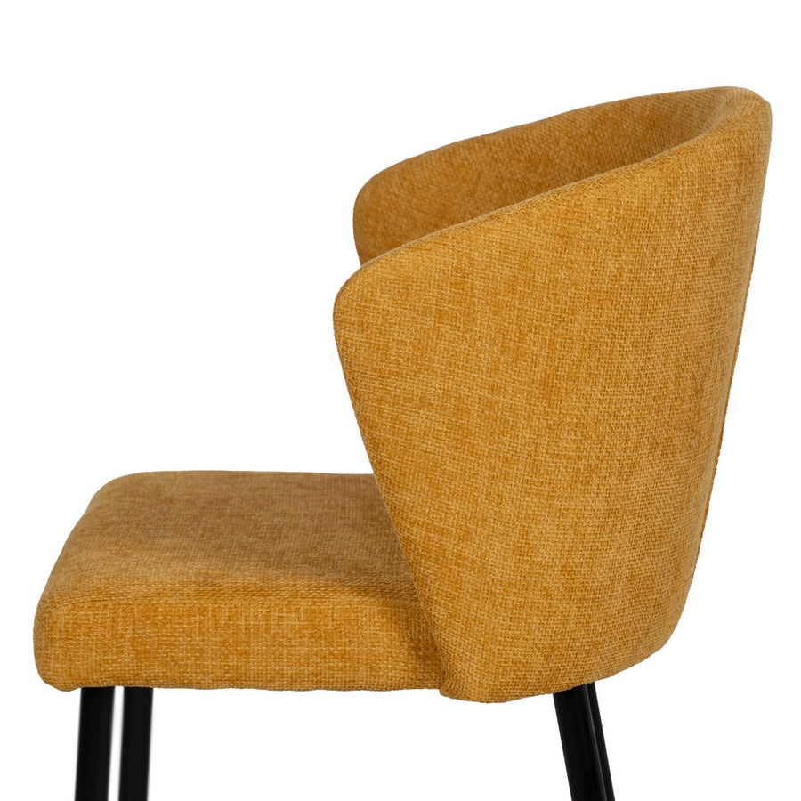 SILLA AMARILLO TEJIDO-METAL CONTRACT 52,50 X 55 X 80 CM