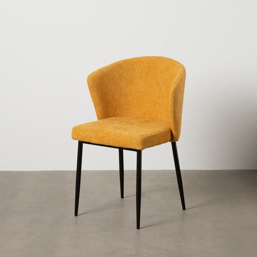 SILLA AMARILLO TEJIDO-METAL CONTRACT 52,50 X 55 X 80 CM