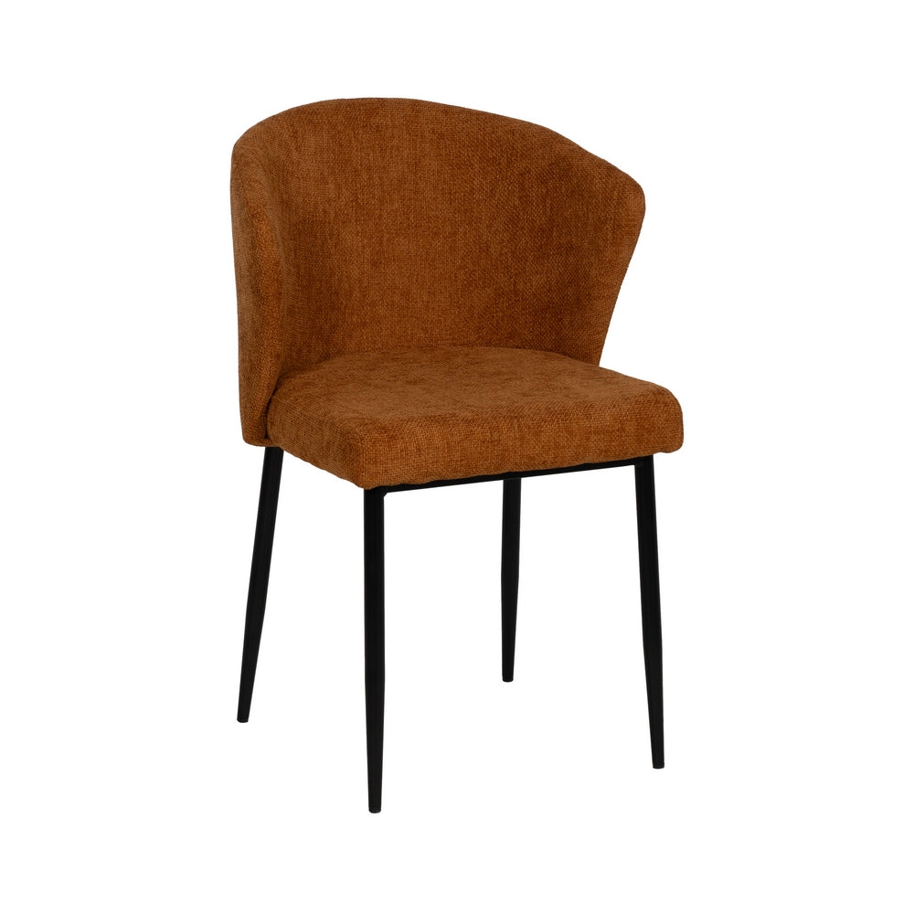 SILLA MARRÓN TEJIDO-METAL CONTRACT 52,50 X 55 X 80 CM