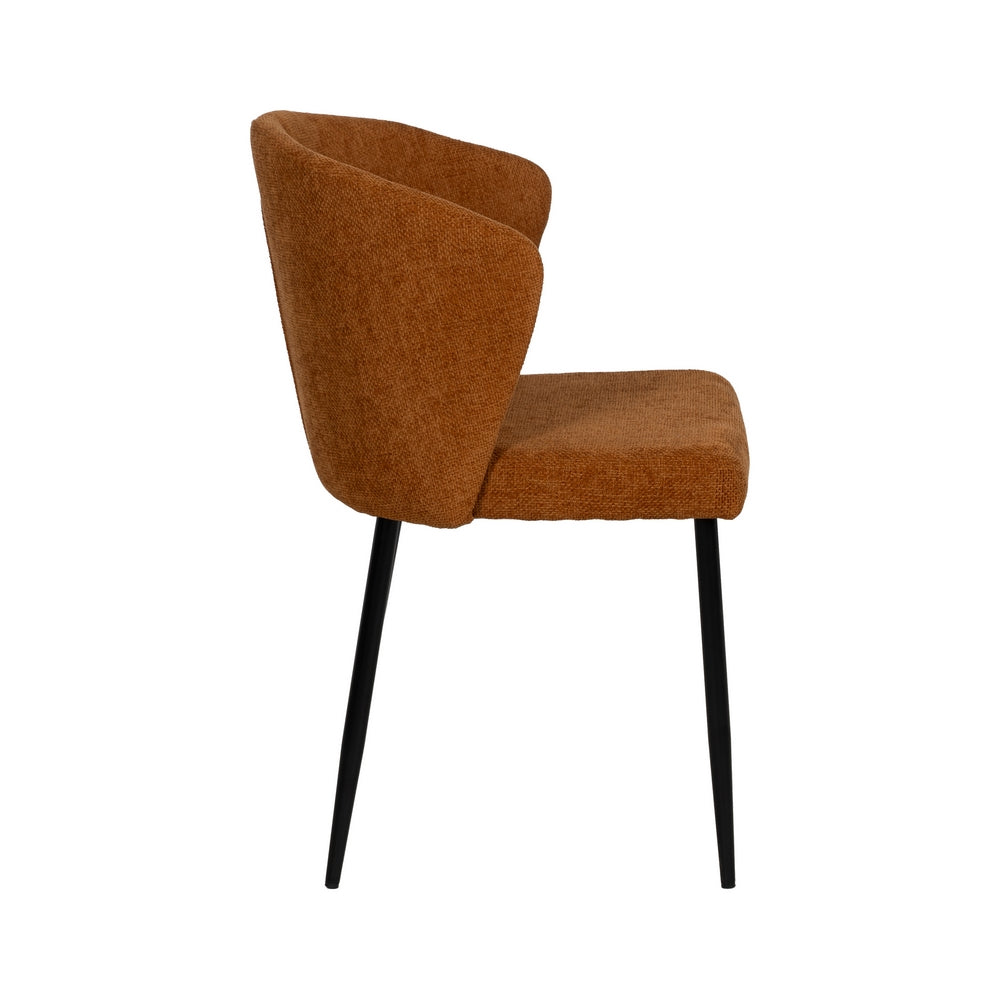 SILLA MARRÓN TEJIDO-METAL CONTRACT 52,50 X 55 X 80 CM