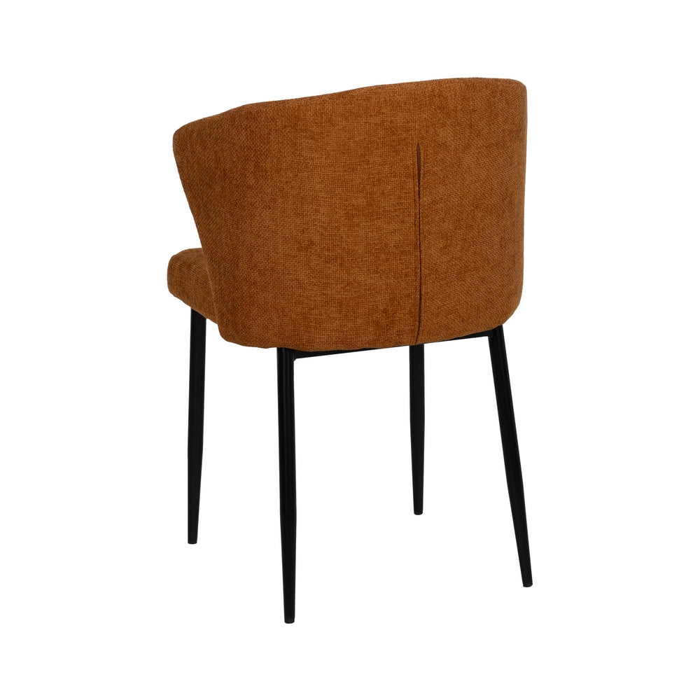 SILLA MARRÓN TEJIDO-METAL CONTRACT 52,50 X 55 X 80 CM